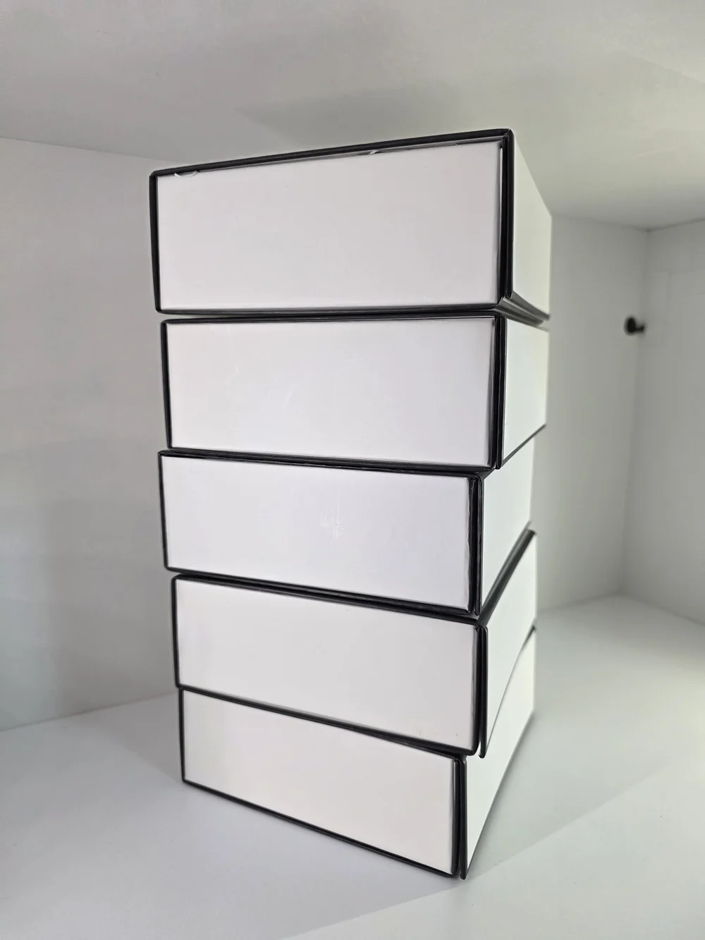 Authentic Chanel White Gift boxes W/ packaging Tissues- 5 Piece Set